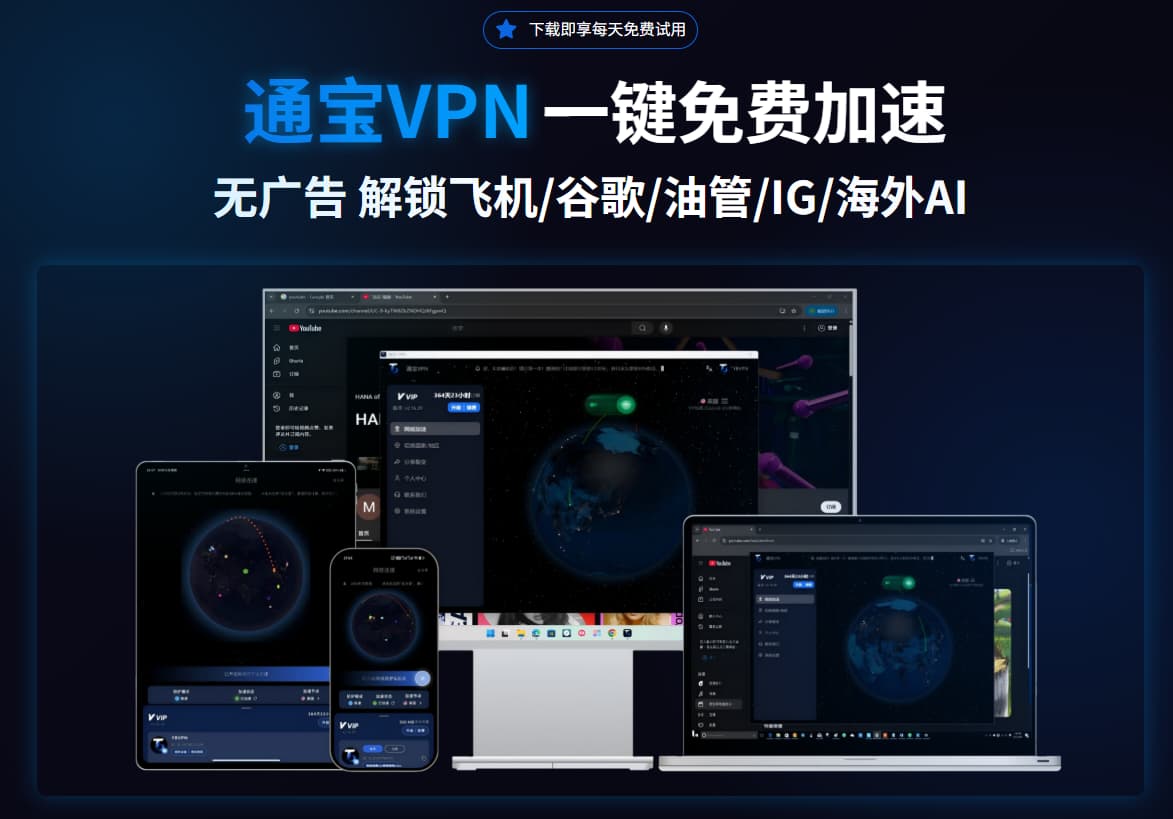 One-Click Free VPN Accelerator: Unlock Telegram, Google, YouTube & Instagram - TongBao VPN